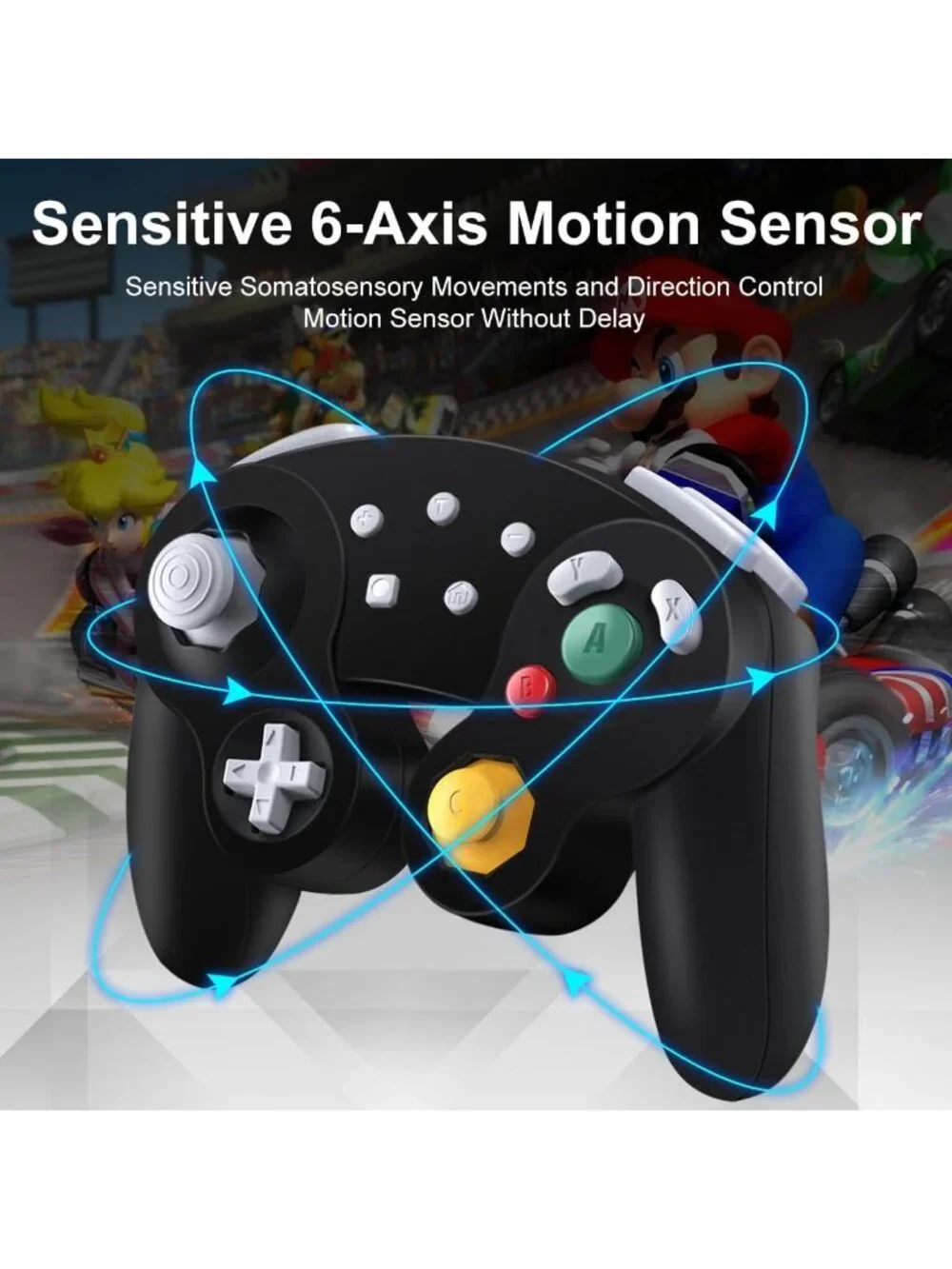 Wireless Game Controller for Nintendo Switch & PC, 6-Axis Gyro, Turbo Function